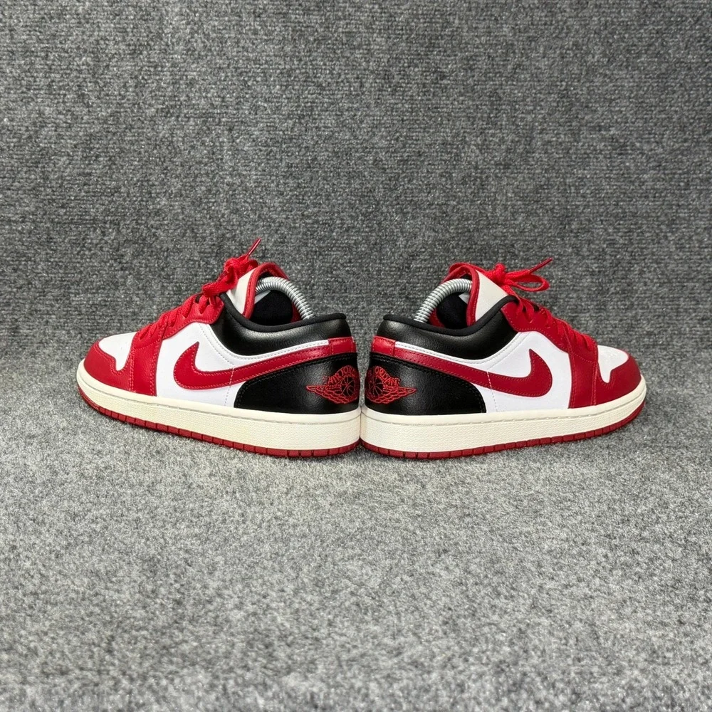 Jordan 1 Low Athletic Shoes Women's 8.5 Reverse Black Toe Red Retro Sneakers